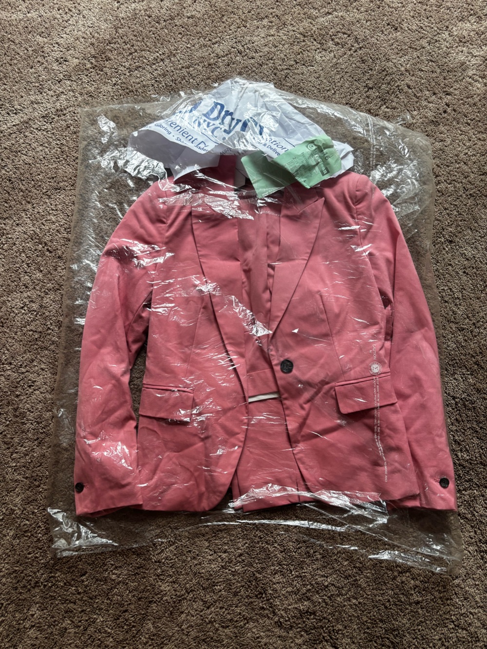 Zara Dusty Rose Satin-Lined Blazer and Pants